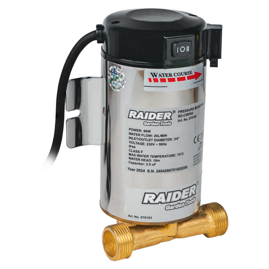 RAIDER Πιεστικό 90W 3/4" 20L/min 10m INOX RD-CWP83 070183 - Image 2