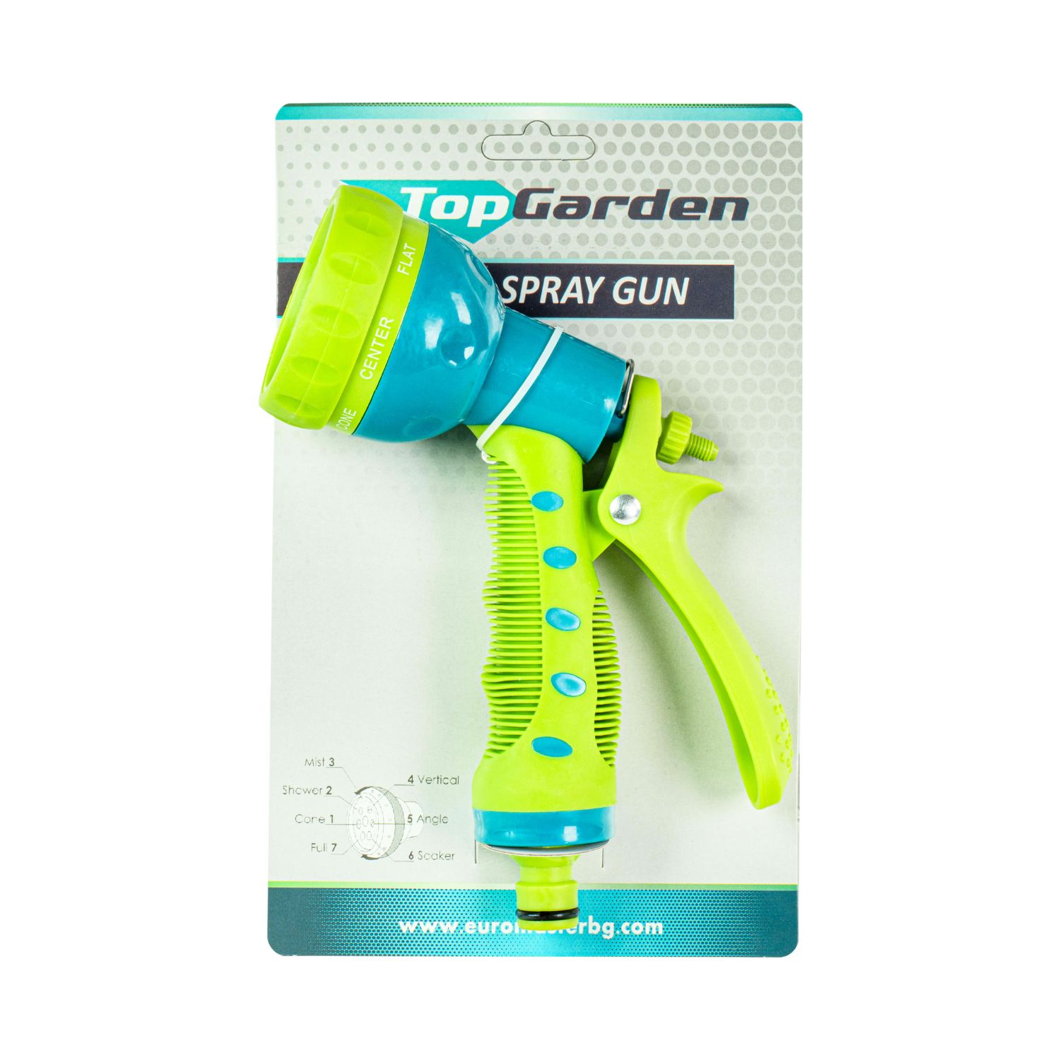 TOP GARDEN Πιστόλι νερού 7 θέσεων με soft grip πίσω σκανδάλου 380964 - Image 2