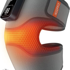 iKeepFit Ηλεκτρική Θερμαινόμενη Μυοχαλαρωτική Συσκευή Μασάζ 7 Watt με Δόνηση για Γόνατο/Ώμο/Αγκώνα Γκρι (KPF-knee09)