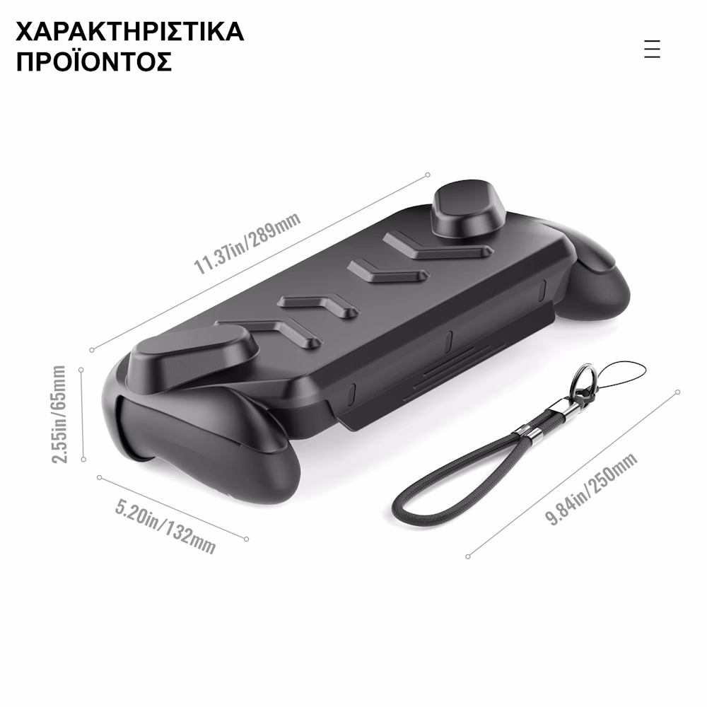 Θήκη TPU για Asus ROG Ally / Ally X με Μπροστινό Κάλυμμα & Βάση Στήριξης JYS-X153 Μαύρη - Image 2