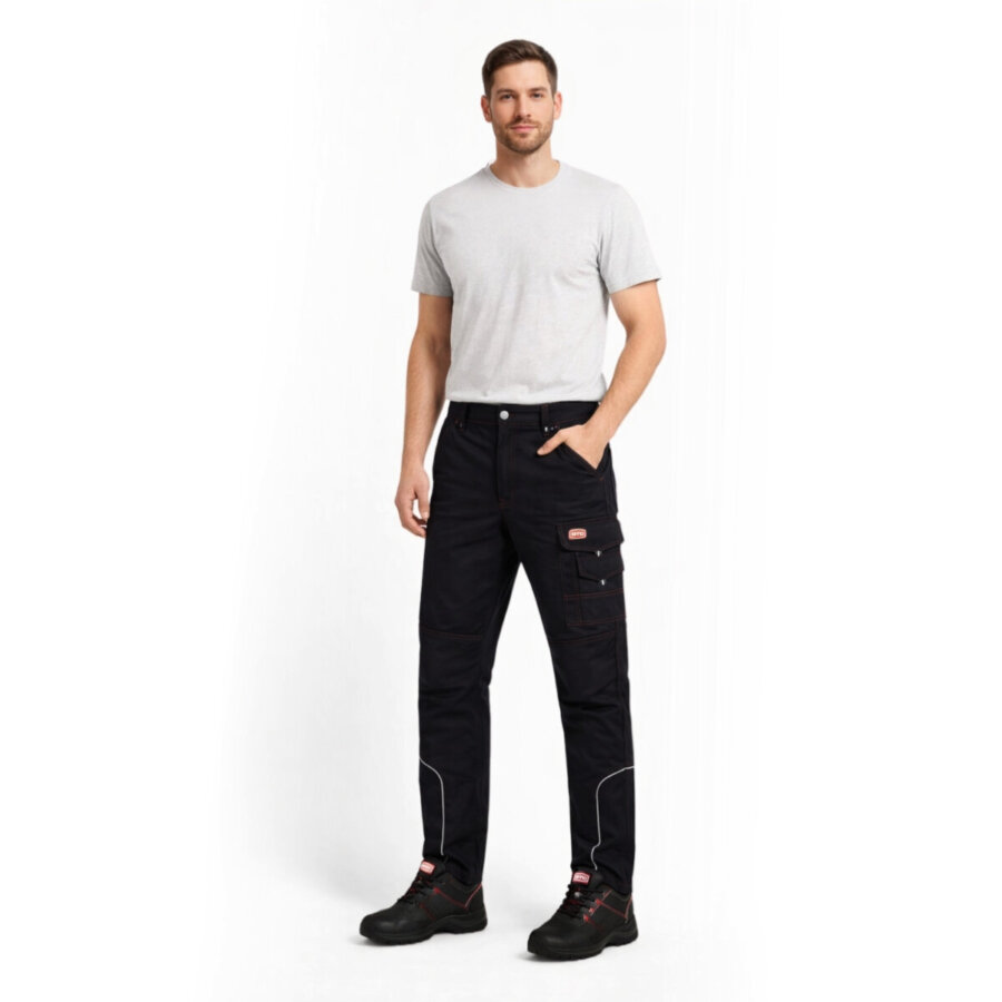 GTC Παντελόνι Εργασίας Hermes Stretch με ελαστίνη Μαύρο No.2XL - Image 4
