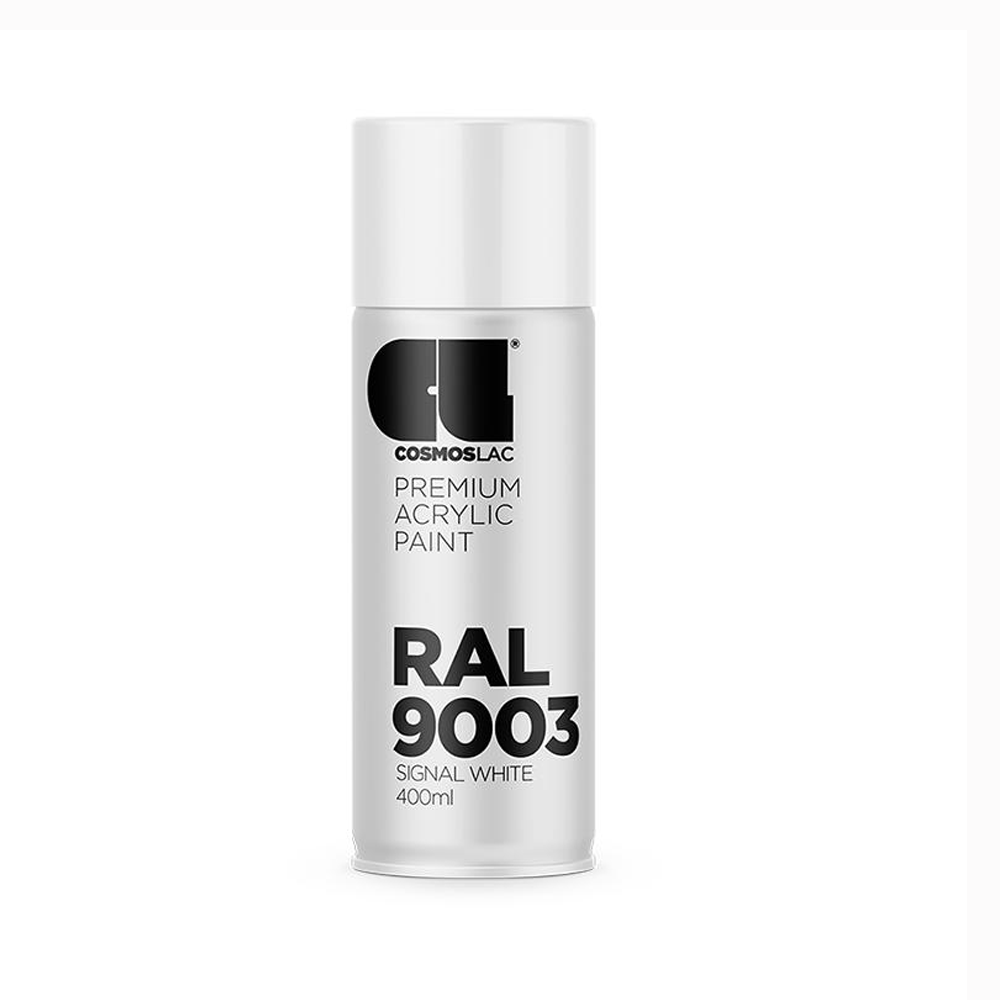 CosmosLac RAL 9003 Σπρέι Βαφής Signal White Matte – Λευκό Ματ 400ml