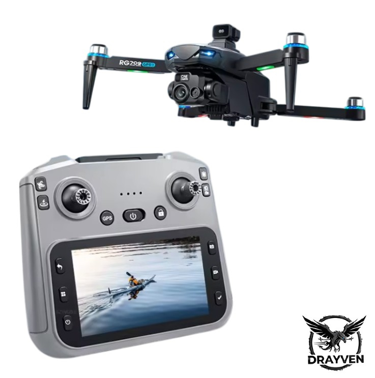 Drayven RG709 Pro – GPS Drone με Remote Control Screen 4.5", Brushless Motor & Αισθητήρα Αποφυγής Εμποδίων (3800mAh/Αυτόματη Επιστροφή) Μαύρο - Image 2