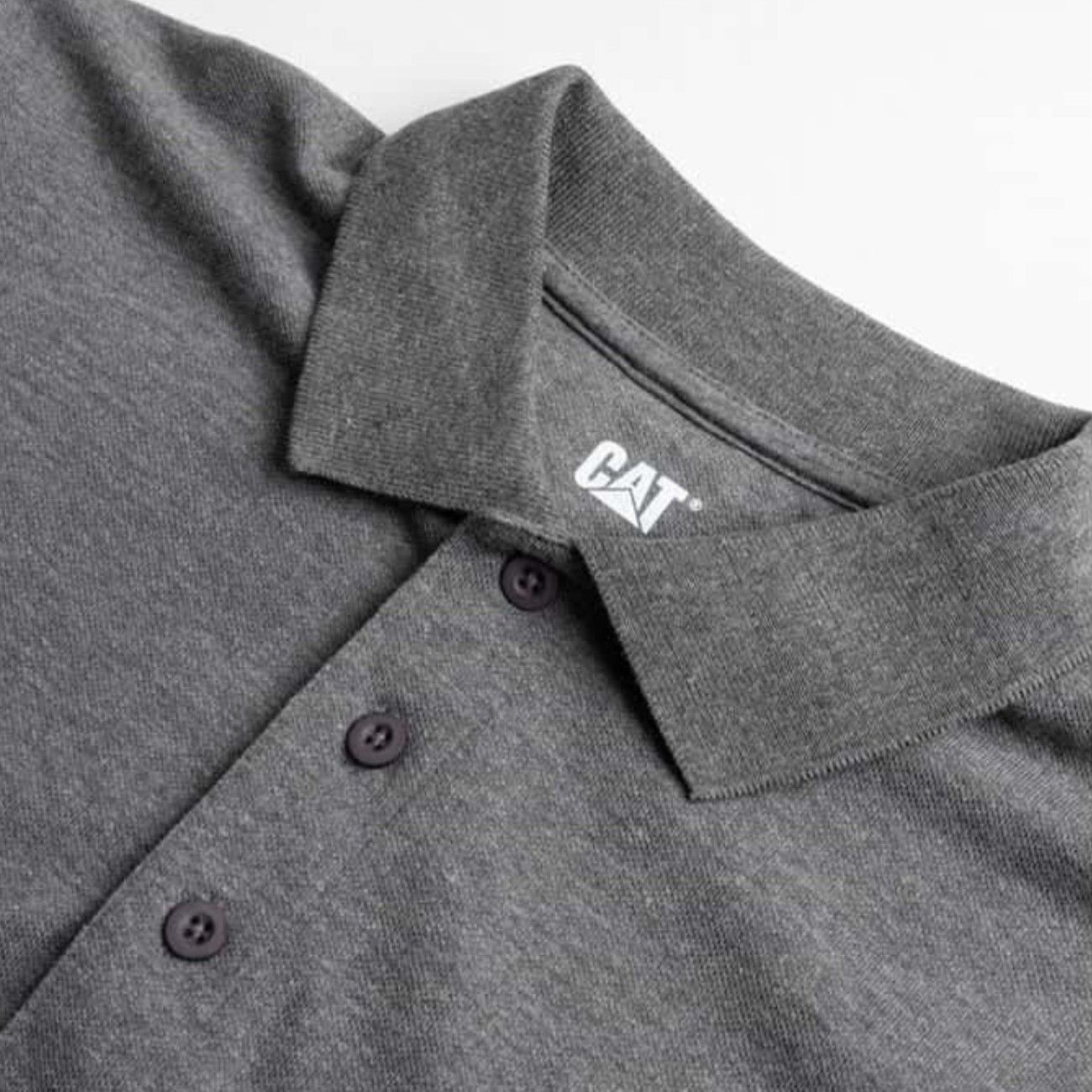 CAT Μπλούζα εργασίας Polo essential γκρι M 1620023-10123 - Image 4