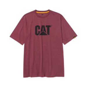 CAT Μπλουζάκι κοντομάνικο βυσσινί tm logo 2XL 1510305-12610