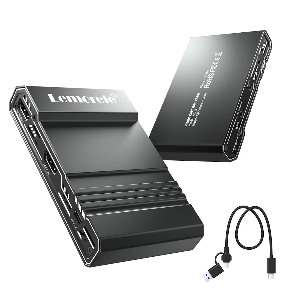 Lemorele AC09 Capture Card HDMI σε USB 3.0 με 4K Passthrough για OBS