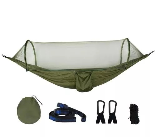 Kepeak Αιώρα Μονή με Κουνουπιέρα Αυτόματη 250x120cm - Xακί MNGG007