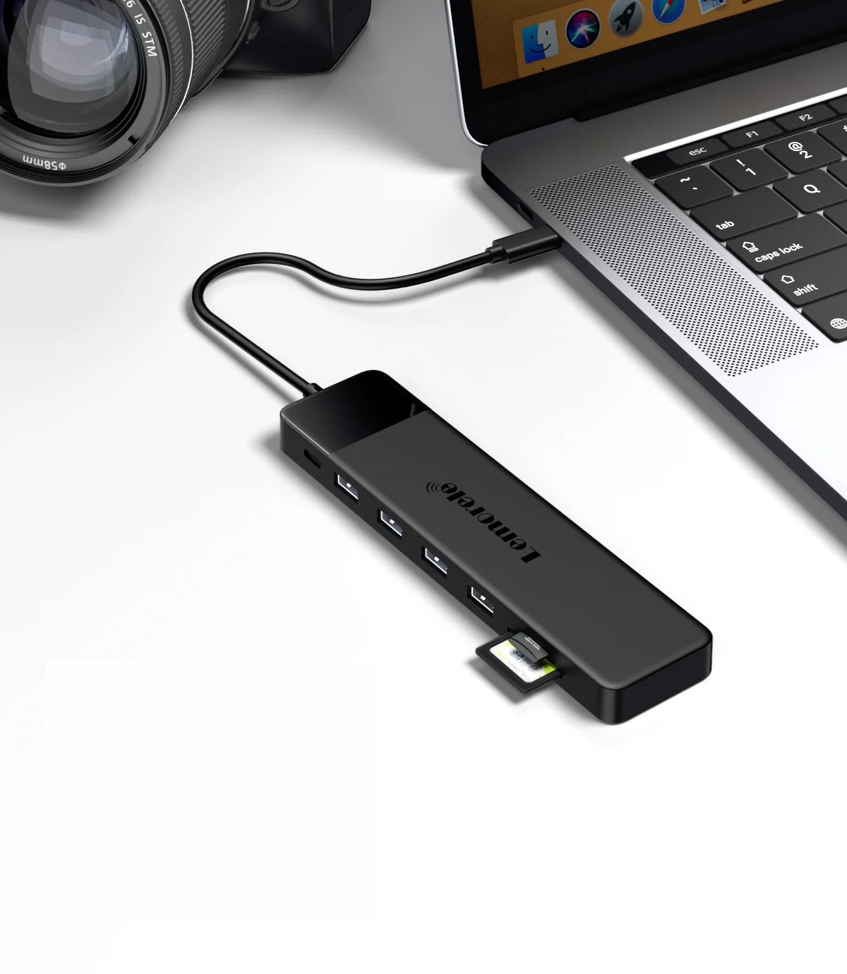 Lemorele TC200 Docking Station 13-σε-1 USB-C Hub για MacBook Pro / Air με Dual 4K HDMI, VGA, PD 100W, SD/TF & Audio Jack - Image 3