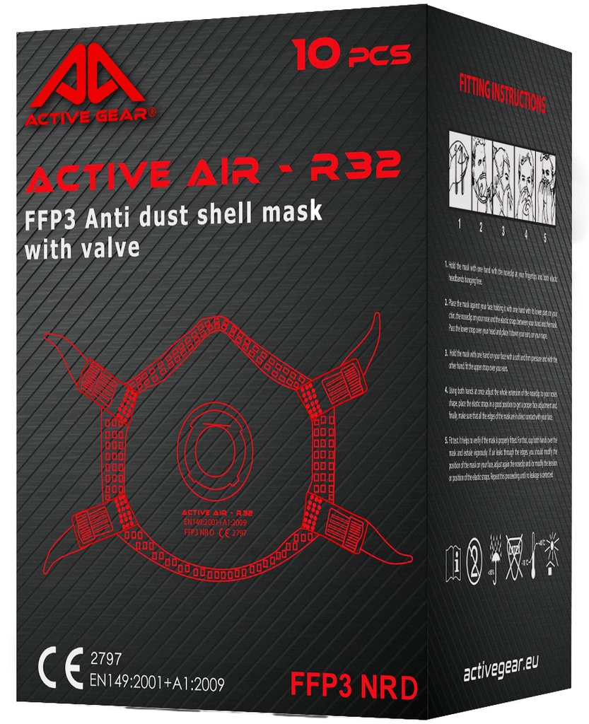 Μάσκα FFP3 NR με βαλβίδα AIR R32 - Image 2