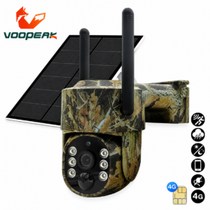 Voopeak TC32 4G LTE Solar Κάμερα Εξωτερικού Χώρου Περιστρεφόμενη 360° (4MP/PIR/Ανίχνευση Κίνησης/Νυχτερινή Λήψη)