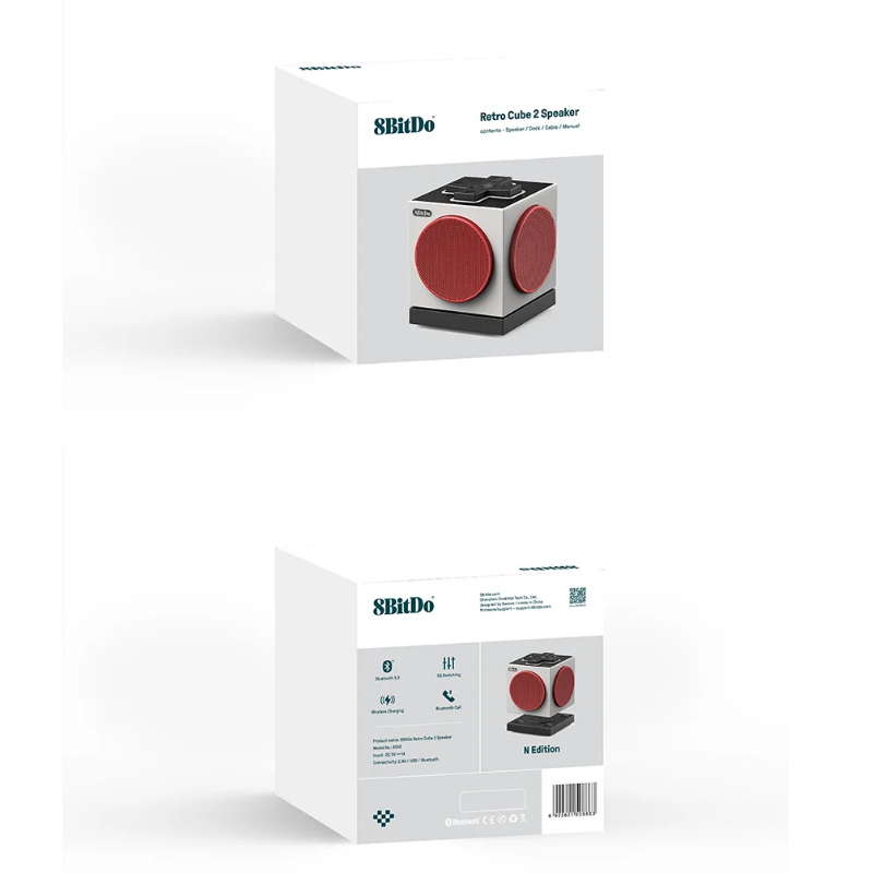 8BitDo Retro Cube 2 Bluetooth Ηχείο με Charging Dock (Bluetooth/2.4G/USB/5W) N Edition - Image 7