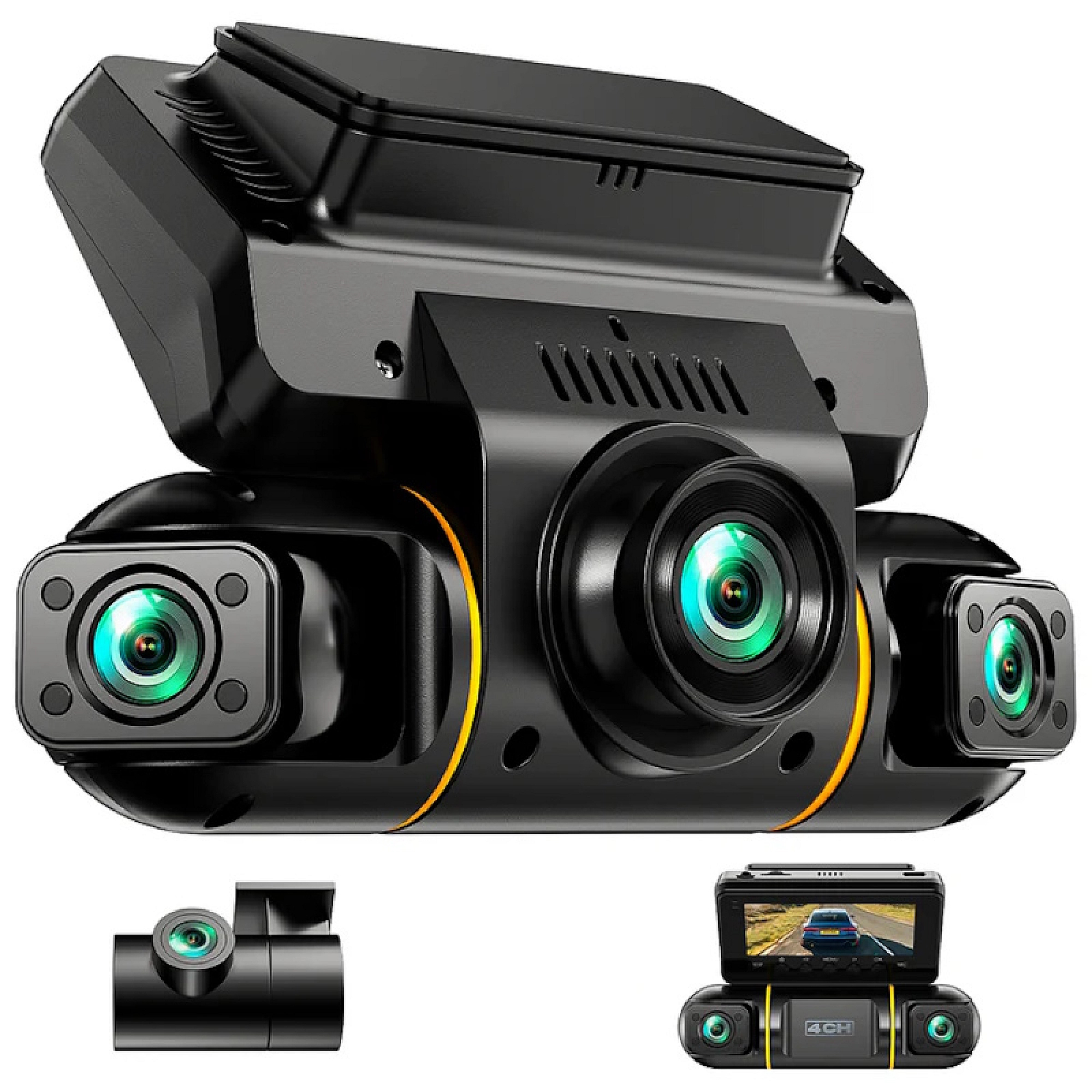 Campark 4πλή Κάμερα Αυτοκινήτου 4CH 360° Full HD με Νυχτερινή Όραση, G-Sensor & 24ωρη Καταγραφή Parking