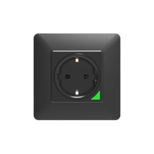 MOES WK-Y-EU-WH-MS Smart WiFi Χωνευτή Πρίζα Τοίχου (16Α) Μαύρη