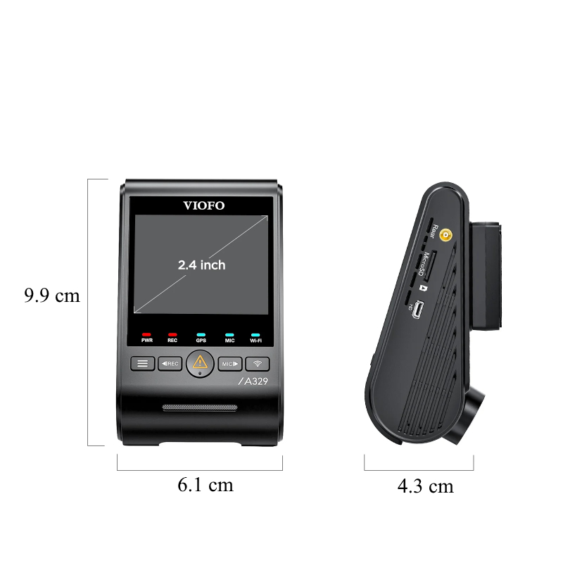 VIOFO A329 1CH Κάμερα Αυτοκινήτου 4K 60FPS με GPS, Wi-Fi 6, HDR και Αισθητήρα Sony STARVIS 2 - Υποστήριξη Αποθήκευσης SSD - Image 3