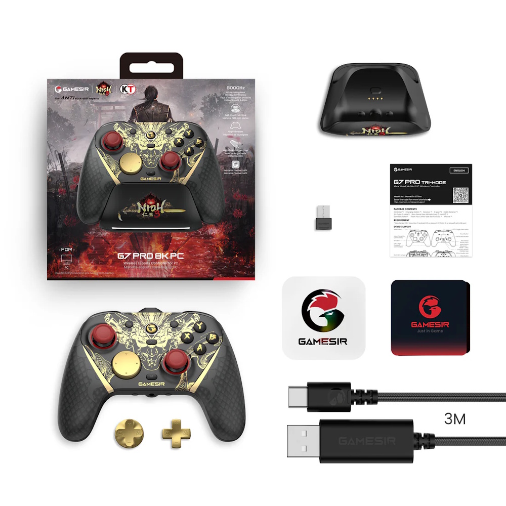 GameSir G7 Pro 8K Nioh 3 Edition Wireless Esports Controller (Bluetooth/2.4GHz/USB-C) με Hall Effect & Gyro για PC - Image 7