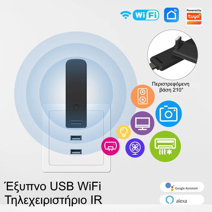 MOES WiFi Smart IR & RF Universal Remote USB για Alexa & Google - Image 3