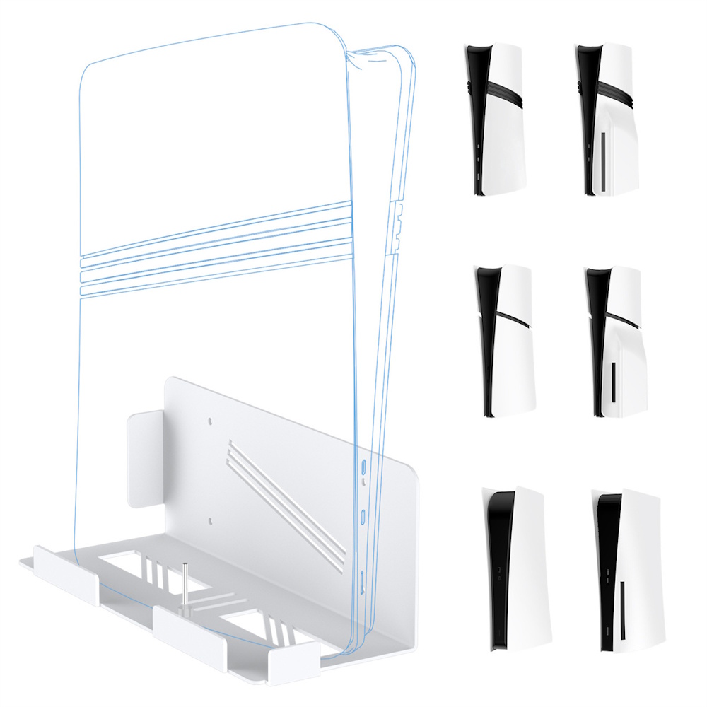 JYS P5226 Βάση Τοίχου για PS5 / PS5 Slim / PS5 Pro – Universal Wall Mount Console Stand Λευκό - Image 3