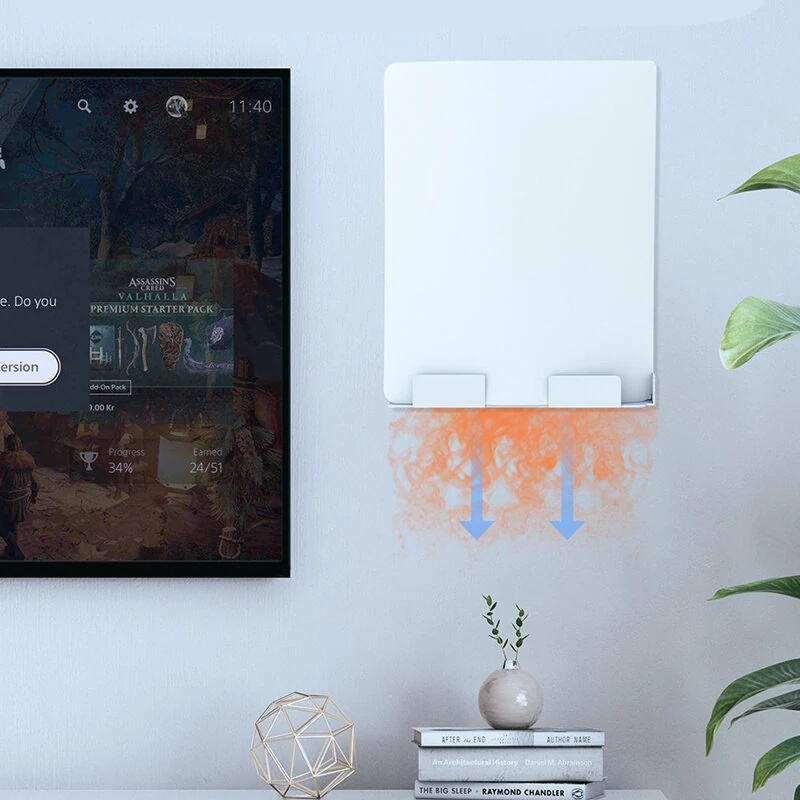 JYS P5226 Βάση Τοίχου για PS5 / PS5 Slim / PS5 Pro – Universal Wall Mount Console Stand Λευκό - Image 5