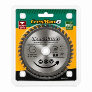 Δίσκος ξύλου Cresman 115mm 40 δόντια