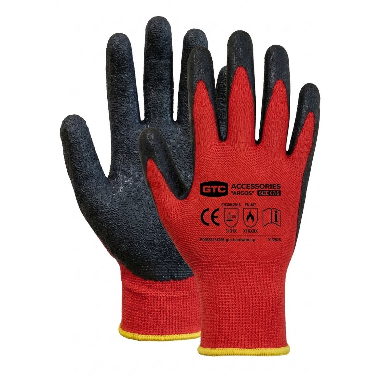Γάντια Grip Argos 09/L κόκκινα