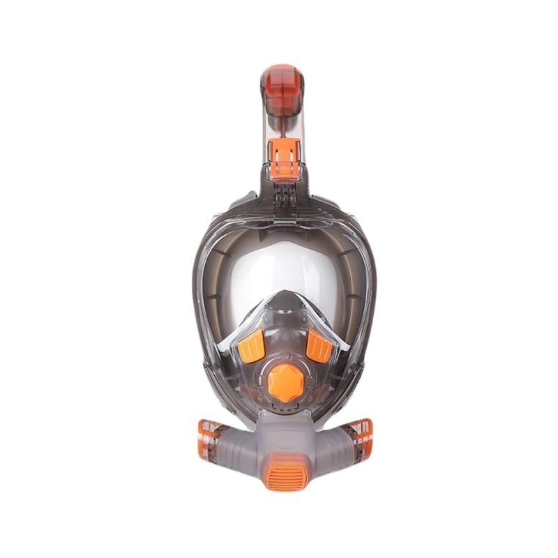 Thenice Μάσκα Θαλάσσης Full Face με Αναπνευστήρα Dry Snorkel (Anti-Fog/Ρυθμιζόμενος Ιμάντας) - S/M Orange