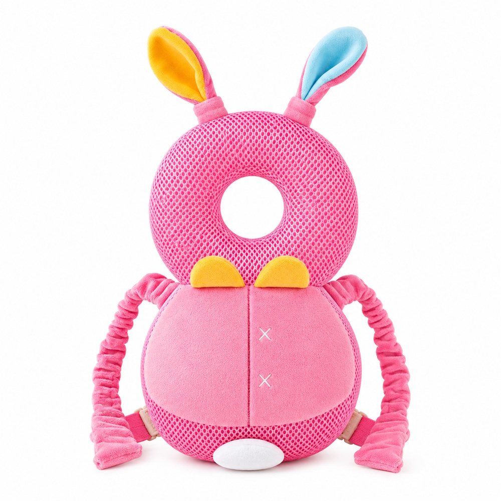 Giggles and Co. Προστατευτικό Μαξιλάρι Κεφαλιού Μωρού "Pink Bunny" Mesh (5 έως 48 μηνών)