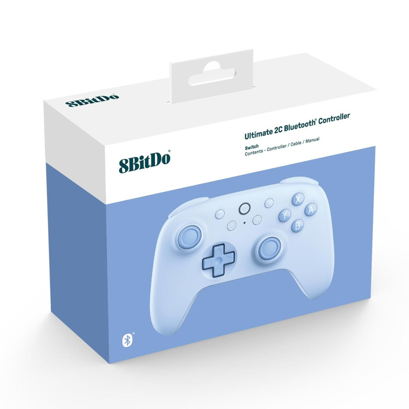 8BitDo Ultimate 2C Bluetooth Controller για Switch (Hall Effect Μοχλοί/Δόνηση Rumble/Turbo) Blue - Image 6