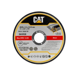 CAT Τροχός κοπής inox 125x1.6x22.23mm σετ:10τεμ. DA10120 (τιμή/τεμ)