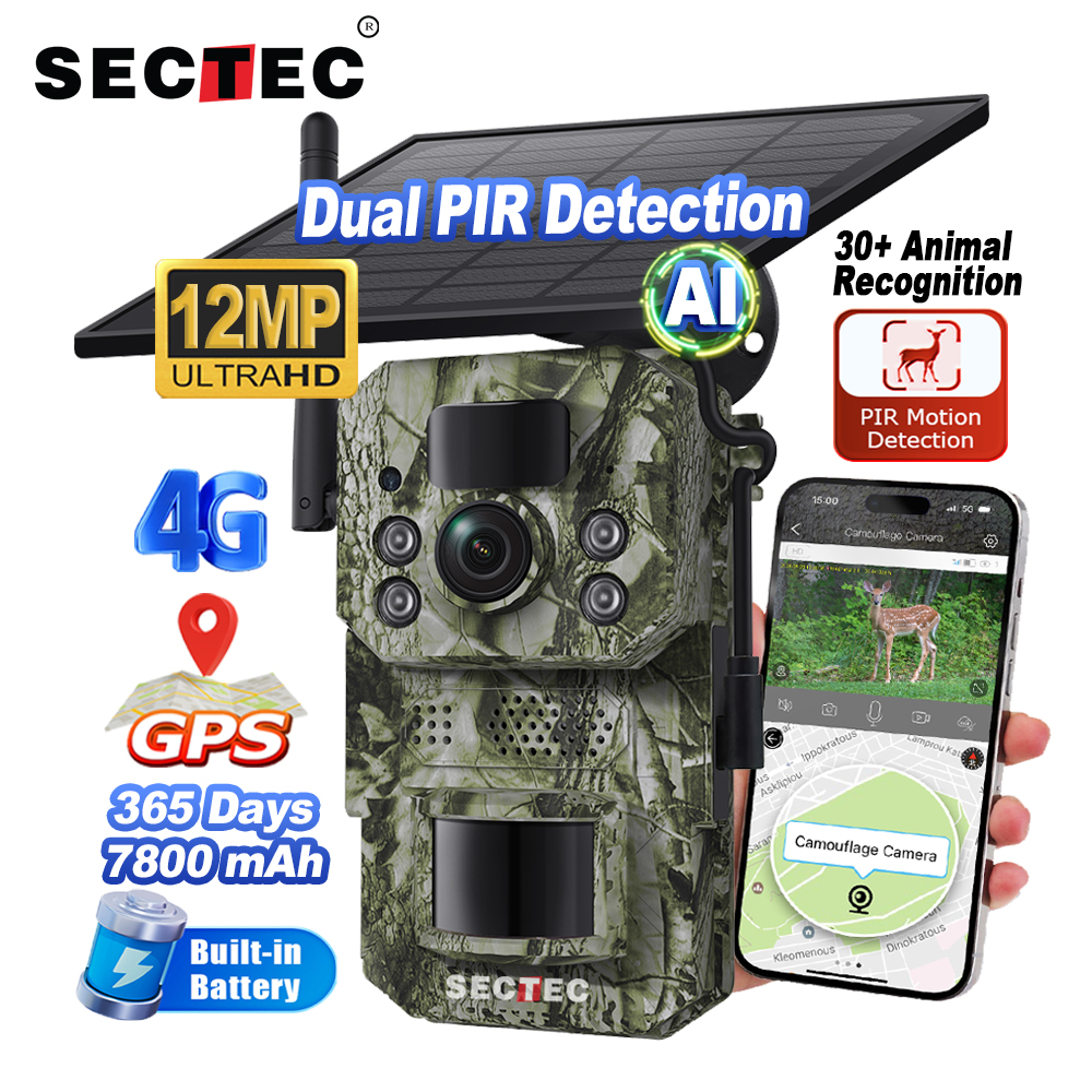 Sectec HC809 Κάμερα 12MP Version Κυνηγιού με Νυχτερινή Λήψη & Ανίχνευση Κίνησης (Αμφίδρομος Ήχος/Παραλλαγής/IP66) - Image 2