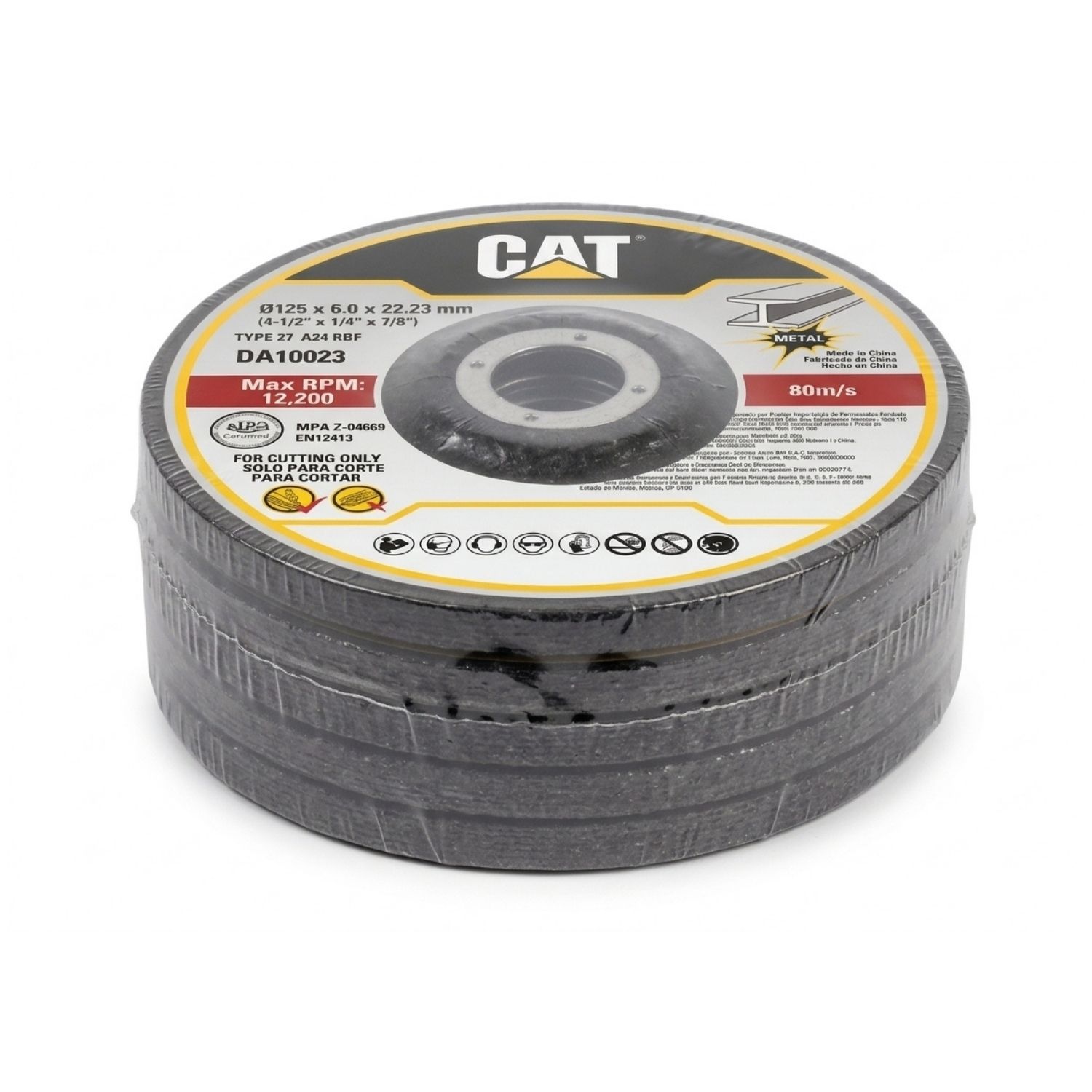 CAT Τροχός λείανσης 125x6x22.23mm σετ:5τεμ. DA10023 (τιμή/τεμ) - Image 2